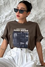 Unisex KeepGoing Baskılı Tasarım Tshirt - FLO 3 Al 1 Öde