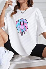 Unisex Smile Baskılı Tasarım Tshirt - FLO 3 Al 1 Öde