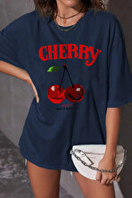 Unisex Happy Cherry Tasarım Basklı Tshirt - FLO 3 Al 1 Öde