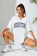 Unisex Houston Baskılı Tasarım Tshirt - FLO 3 Al 1 Öde