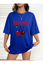 Unisex Happy Cherry Tasarım Basklı Tshirt - 3 Al 1 Öde
