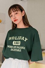 Unisex Holiday Baskılı Tasarım Tshirt - 3 Al 1 Öde