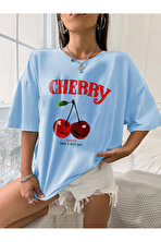 Unisex Happy Cherry Tasarım Basklı Tshirt - FLO 3 Al 1 Öde