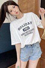 Unisex Holiday Baskılı Tasarım Tshirt - 3 Al 1 Öde