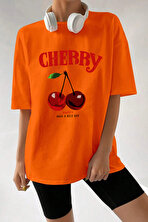 Unisex Happy Cherry Tasarım Basklı Tshirt - 3 Al 1 Öde