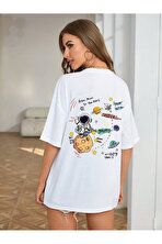 Unisex Galaksi Tasarım Basklı Tshirt - 3 Al 1 Öde