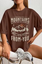 Unisex Mountains Baskılı Tasarım Tshirt - 3 Al 1 Öde