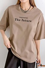 Unisex The Future Baskılı Oversize T-shirt - FLO 3 Al 1 Öde