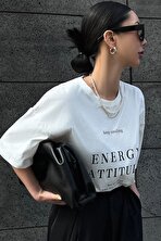 Unisex Energy Baskılı Tasarım Tshirt - FLO 3 Al 1 Öde