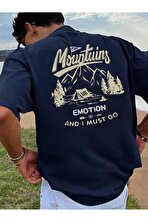 Unisex Mountain Tasarım Basklı Tshirt - 3 Al 1 Öde