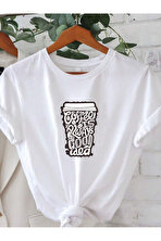 Unisex Kahve Severlere Özel Tasarım Basklı Tshirt - FLO 3 Al 1 Öde