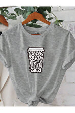 Unisex Kahve Severlere Özel Tasarım Basklı Tshirt - 3 Al 1 Öde