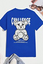 Unisex Chalenge Sırt Baskılı Tasarım Tshirt - 3 Al 1 Öde