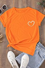Unisex Hearts Baskılı Tasarım Tshirt - 3 Al 1 Öde