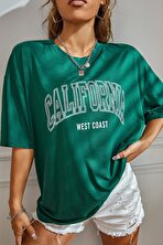 Unisex California West Coast Baskılı Tasarım Tshirt - FLO 3 Al 1 Öde