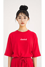 Classical Baskılı Oversize Tshirt - 3 Al 1 Öde