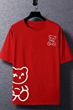 Unisex Draw Bear Baskılı Tasarım Tshirt - FLO 3 Al 1 Öde