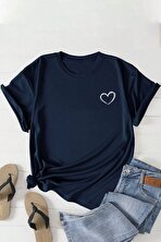 Unisex Hearts Baskılı Tasarım Tshirt - 3 Al 1 Öde