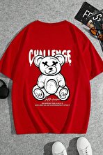Unisex Chalenge Sırt Baskılı Tasarım Tshirt - 3 Al 1 Öde