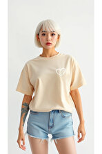 Hearts Baskılı Tasarım Tshirt - FLO 3 Al 1 Öde