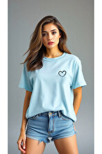 Hearts Baskılı Tasarım Tshirt - 3 Al 1 Öde