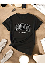 Unisex Brooklyn New York Baskılı Tasarım Tshirt - FLO 3 Al 1 Öde