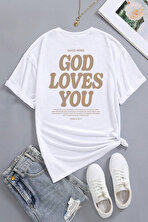 Good Loves You Baskılı Unisex Oversize Tshirt - FLO 3 Al 1 Öde