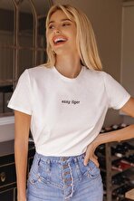 Unisex Easy Tiger Baskılı Oversize Tshirt - 3 Al 1 Öde