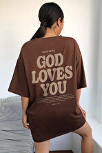 Good Loves You Baskılı Unisex Oversize Tshirt - 3 Al 1 Öde