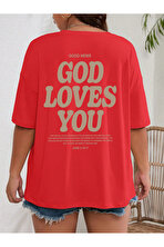 Good Loves You Baskılı Unisex Oversize Tshirt - 3 Al 1 Öde