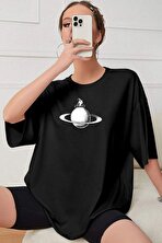 Astronaut Rides Baskılı T-shirt - 3 Al 1 Öde