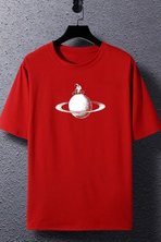 Unisex Astronaut Rides Baskılı T-shirt - FLO 3 Al 1 Öde