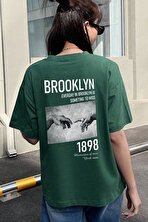 Unisex 1898 Brooklyn Baskılı T-shirt - 3 Al 1 Öde