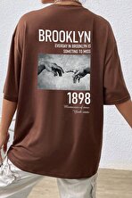 Unisex 1898 Brooklyn Baskılı T-shirt - 3 Al 1 Öde