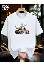 Unisex Ride River Baskılı Tasarım Tshirt - 3 Al 1 Öde