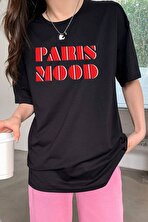 Unisex Paris Mood Baskılı Tasarım Tshirt - 3 Al 1 Öde