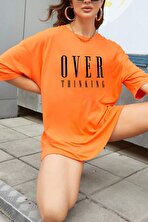 Unisex Over Thinking Baskılı Tasarım Tshirt - 3 Al 1 Öde
