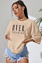 Unisex Over Thinking Baskılı Tasarım Tshirt - 3 Al 1 Öde