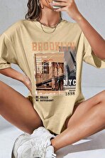 Unisex Brooklyn Baskılı Tasarım Tshirt - 3 Al 1 Öde