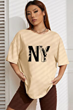 Unisex Newyork Baskılı Oversize Tshirt - FLO 3 Al 1 Öde