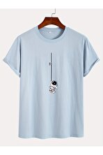 Unisex Mini Astranot Tasarım Basklı Tshirt - 3 Al 1 Öde