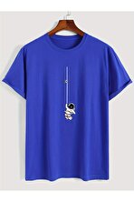 Unisex Mini Astranot Tasarım Basklı Tshirt - 3 Al 1 Öde