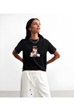 Unisex Meow Baskılı Tasarım Tshirt - FLO 3 Al 1 Öde