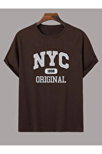 NYC Baskılı Unisex Oversize Tshirt - FLO 3 Al 1 Öde