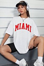 Unisex Miami Baskılı Tasarım Tshirt - 3 Al 1 Öde