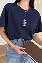 Unisex The Power Of Makes Ön Baskılı Oversize T-shirt - 3 Al 1 Öde