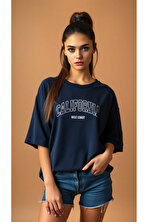 Unisex West Coast Baskılı Oversize Tshirt - FLO 3 Al 1 Öde