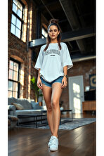 Unisex West Coast Baskılı Oversize Tshirt - FLO 3 Al 1 Öde