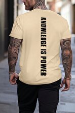 Unisex Knowledge is Power Baskılı Tasarım Tshirt - 3 Al 1 Öde