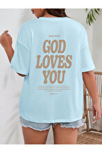 Good Loves You Baskılı Unisex Oversize Tshirt - 3 Al 1 Öde